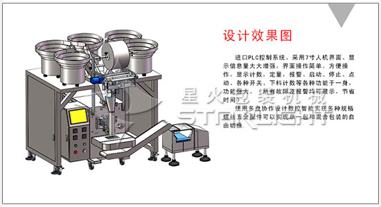 星火全自動(dòng)五金包裝機(jī)/全自動(dòng)五金件包裝機(jī)設(shè)計(jì)圖