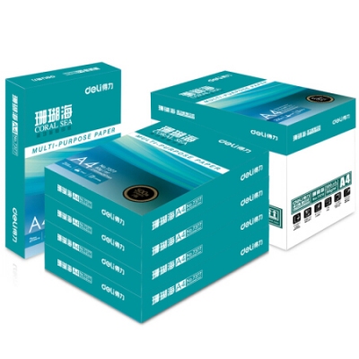 得力（deli） 7378A4 珊瑚海復印紙 80g 500張/包 5包/箱